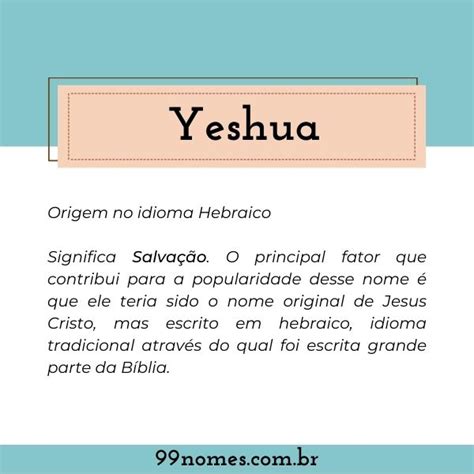 significado yeshua